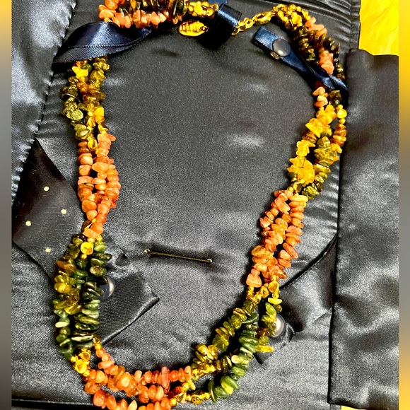 Stauer Semi-Precious Multistone Necklace Gold Plated Silver - Picture 4 of 7